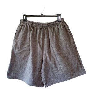 Men's Soffe Drawstring Sweatpants Shorts Grey Size Large